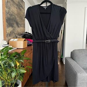 Express Black Belted Mini Dress